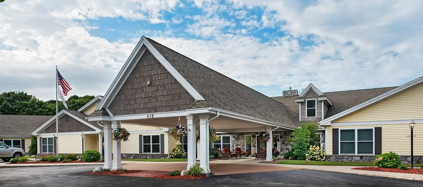 American House Charlevoix senior and assisted living facility front entrance